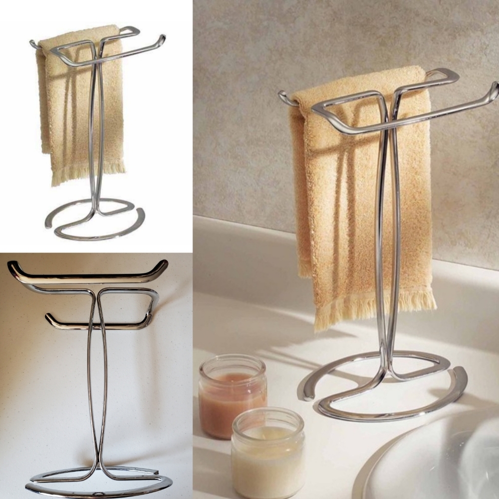 iDesign Axis Satin Fingertip Towel Holder